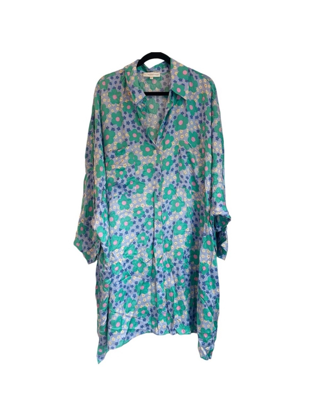 Anthropologie Corey Lynn
Calter Printed Shirt Dress Long Sleeve Blue Size2X NWOT - Picture 14 of 14